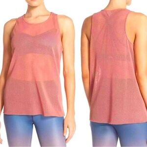 ALO YOGA Lucid Mesh Tank in Blush Pink Size medium